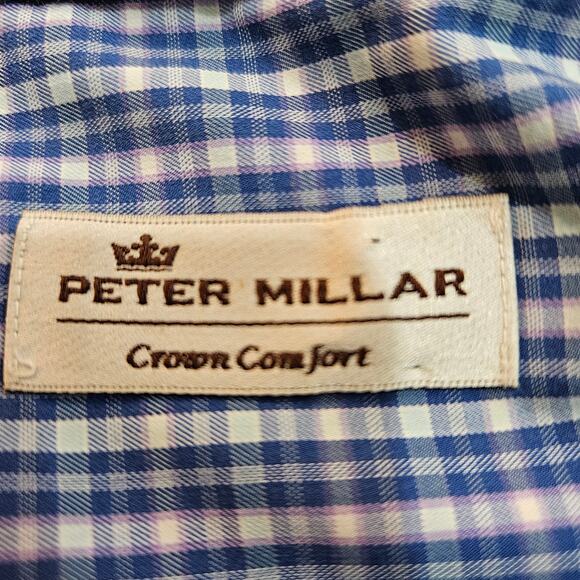 Men's Peter Millar Crown Comfort Long Sleeve Button Down Shirt Size XL - Picture 2 of 9